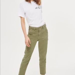 Topshop khaki Green Utility pants